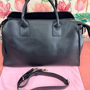 Poppy & Peonies Uptown Tote in Black